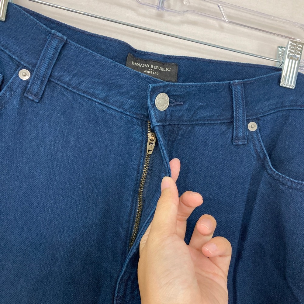 Wide Leg Dark Blue Women's Jeans - Picture 11 of 11